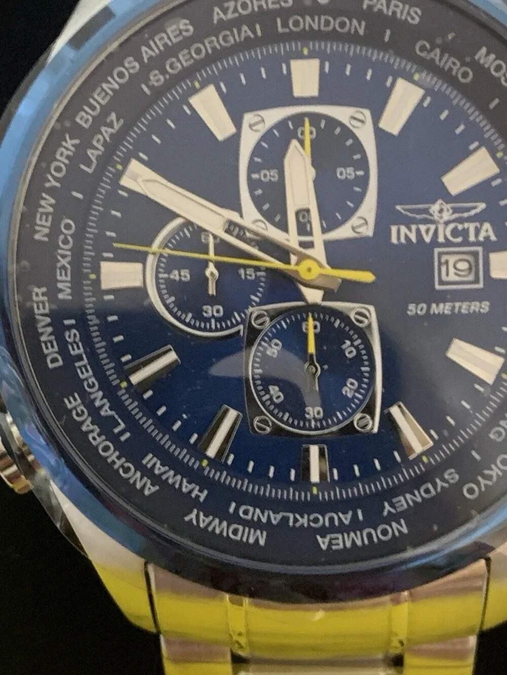 INVICTA Watch Aviator 47818 Pilot design Internal rotating bezel New In Box